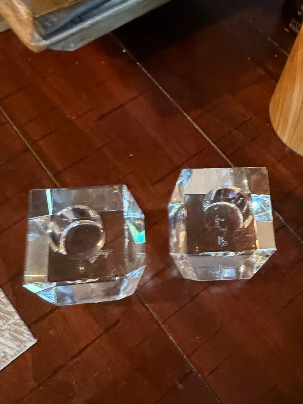 Rosenthal crystal candlestick holders -2